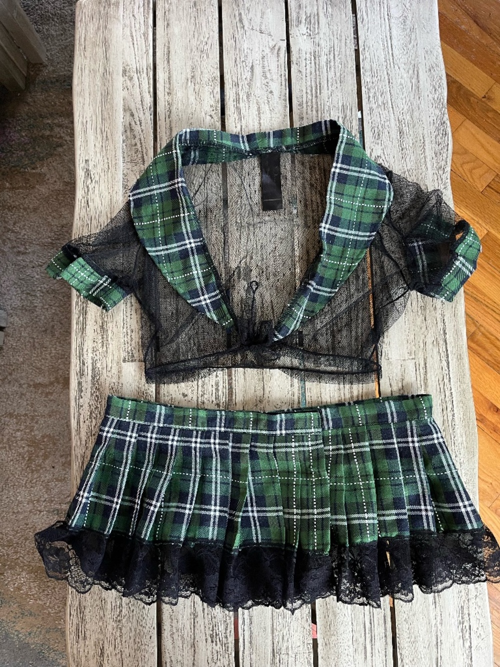 Sexy Lace Top & Skirt Costume (OS)